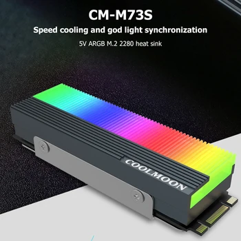 COOLMOON CM-M7S M. 2 ARGB SSD Heatsink Hladilnik 2280 ssd Trdi Disk Radiator Odvajanje Toplote Pad
