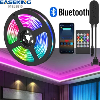 LED Trak Svetlobe Luces LED RGB LED Luči Bluetooth APP Nadzor LED RGB led trak luči dekoracija za steno spalnica